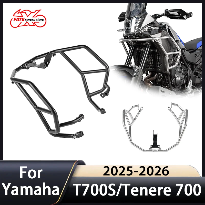 For Yamaha Tenere 700 T700S 2025-2026 Engine Crash Bar Guard Motorcycle Highway Bumper Stung Cage Frame
