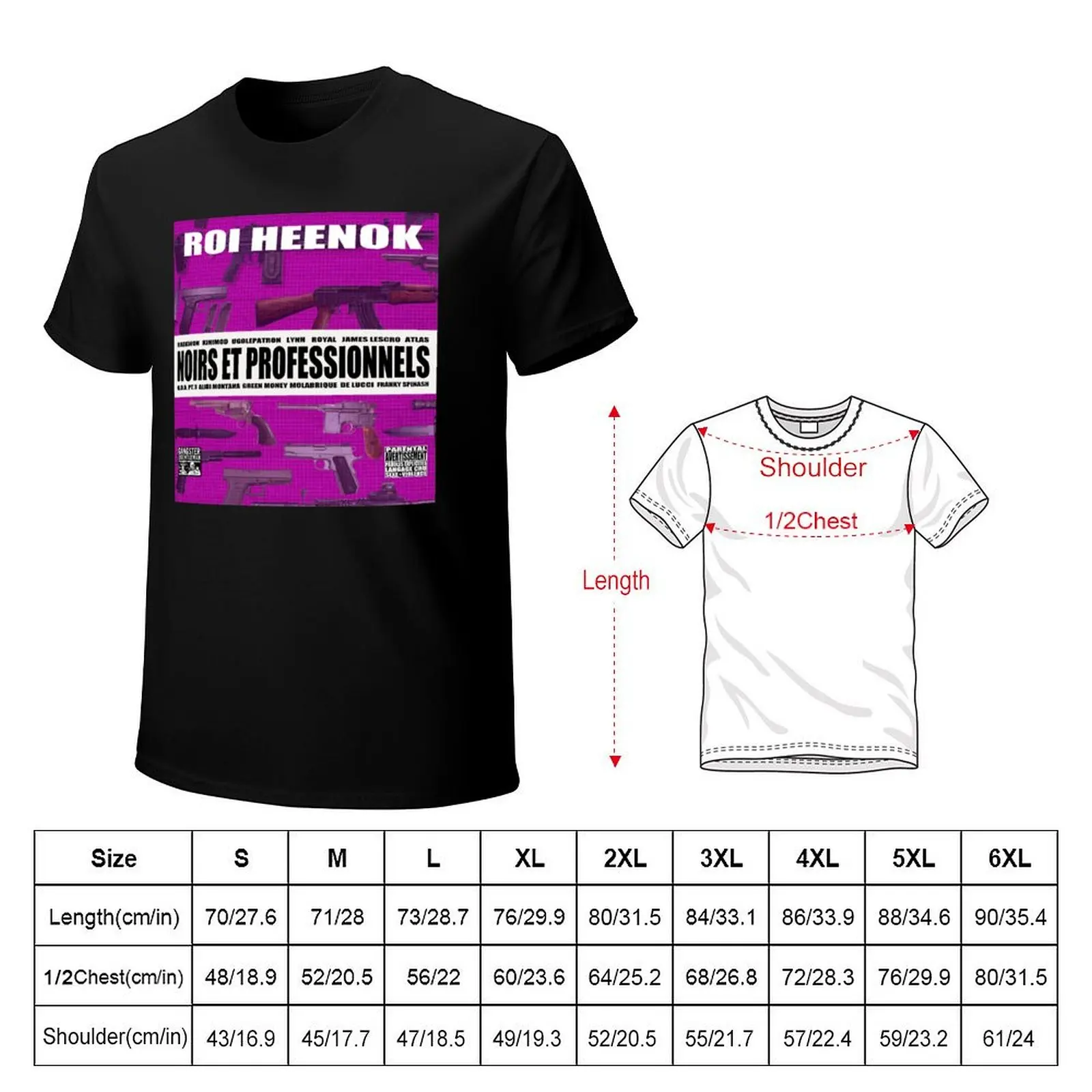 King Heenok - Black and Professional T-Shirt sweat graphics quick-drying rapper graphic tees oversized t shirt men