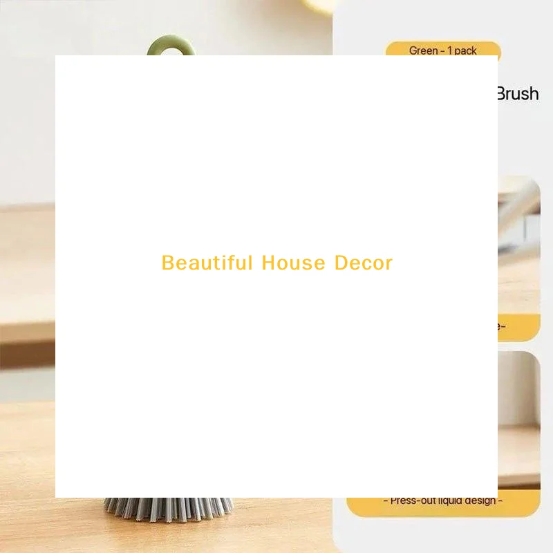 ~Electric Long Handle Dish Brush With Soap Dispenser Rotating Bristles For Kitchen Pot Sink Washing