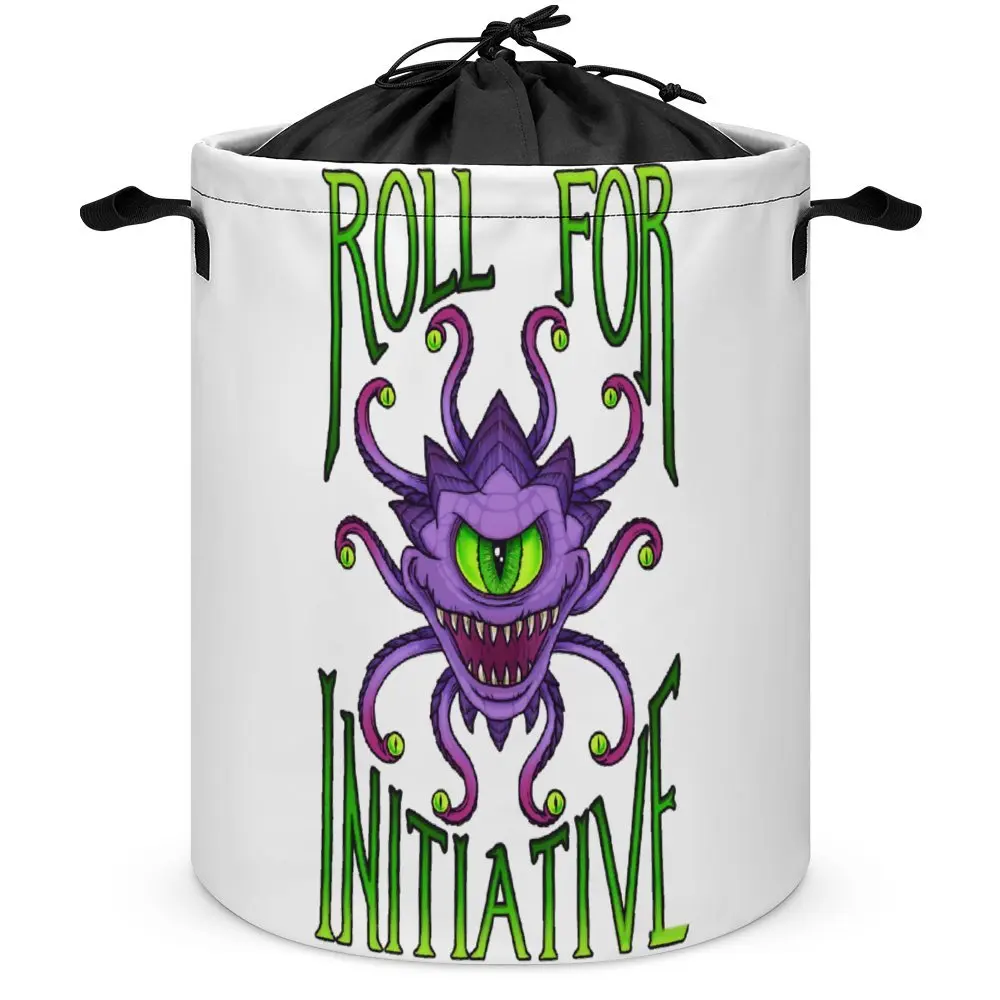 Roll for Initiative - Green Classic for Y Laundry Basket Storage Tank Organizer Division Novelty Staying Books Lifting Hand Conv