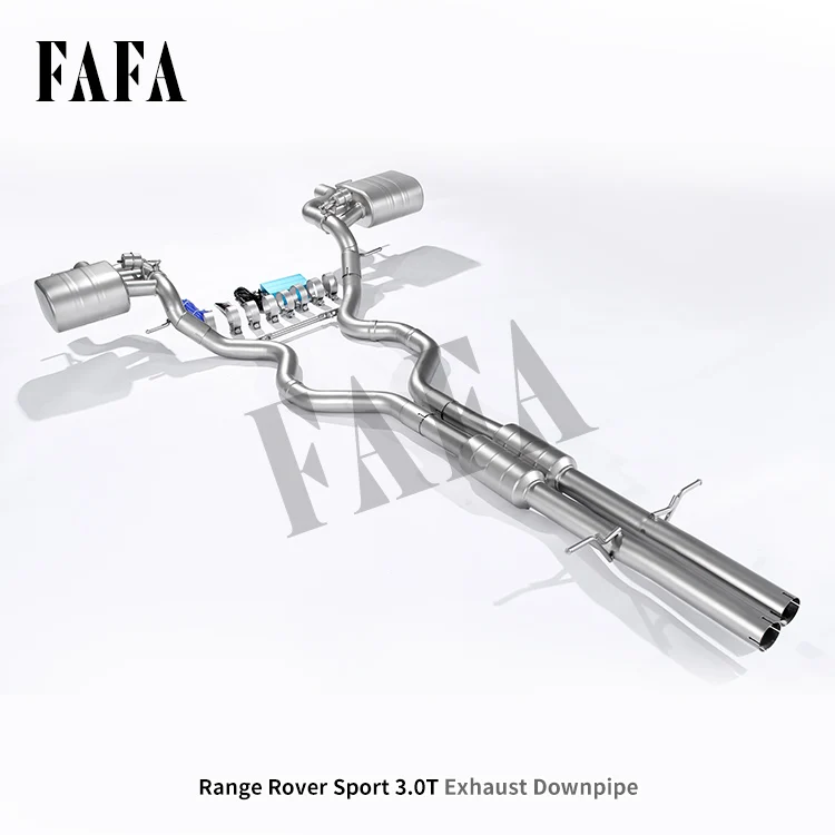 For Range Rover Sport 3.0T Car Exhaust System in the Middle and Rear Section  Catback Exhaust Pipe Electric Valve Muffler