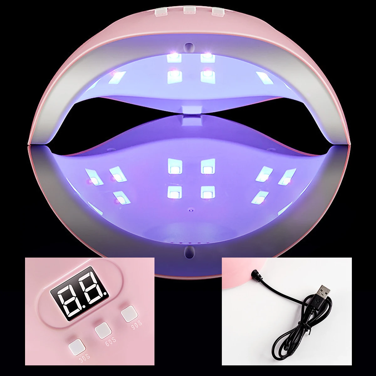 YIKOOLIN المهنية مسمار الفن كيت مع LED الأشعة فوق البنفسجية مسمار مصباح هلام علاج آلة الكهربائية ملف الأظافر الحفر مجموعة أدوات مانيكير