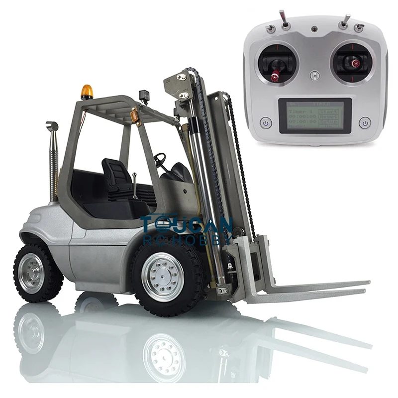 KIT 1/14 LESU RC Hydraulic Forklift Transfer Car Truck Remote Control Vehicle with Light Sound ESC Motor Tamiyaya Toys THZH0776