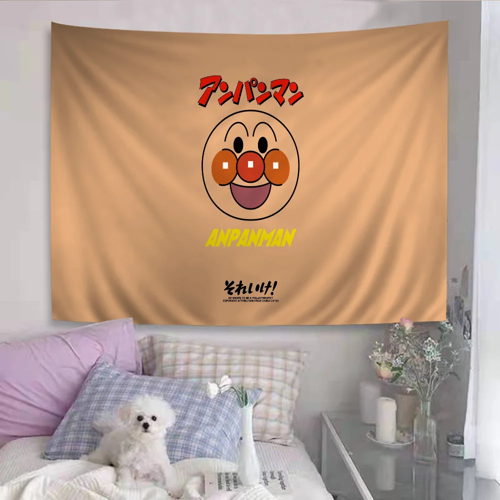 Children A-Anpanman Anime Cartoon Tapestry For Living Room Home Dorm Decor INS Home Decor