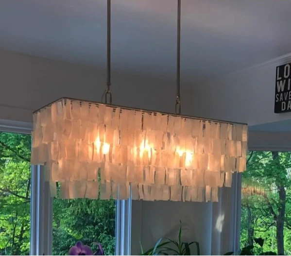 Italian Designer Retro Living Room Pendant Light Modern Light Luxury Minimalist Atmospheric High-end Silver Foil Shell Light