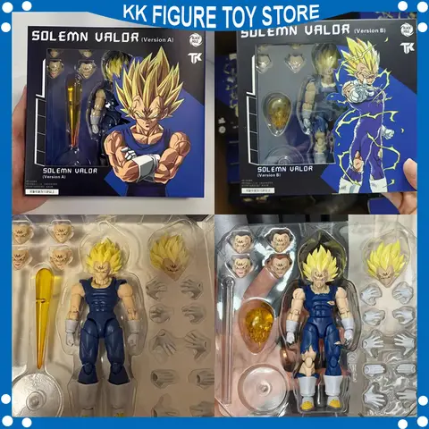 Juguetes con agujeros negros y TK Dragon Ball SHF Super Saiyan SSJ Majin Vegeta daño a la batalla figuras de acción de Anime de potencia completa modelos de juguetes