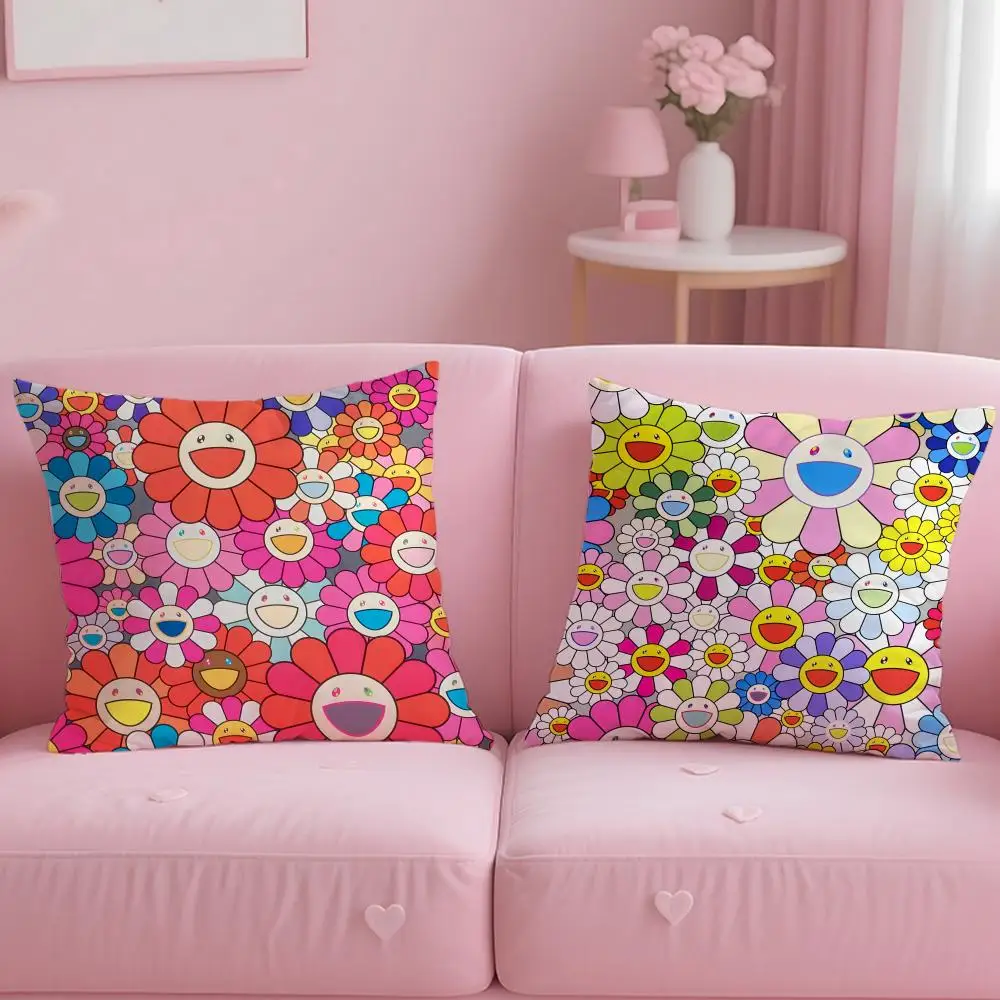 Band T-Takashi Murakami Cushion Cover Comfortable Reversible Pillow Cover Ideal for Car Sofa Bedroom & Beyond