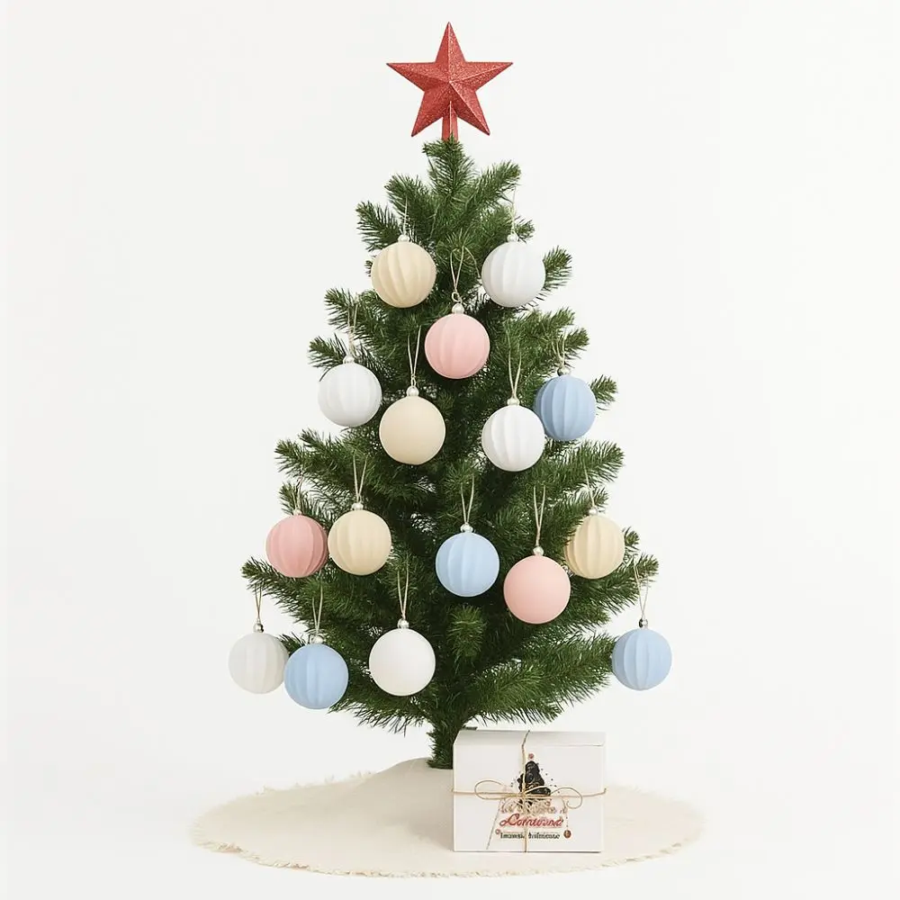 Colorful Christmas Ball Ornaments Shatterproof Reusable Christmas Spheres Pendant Plastic Flocking Xmas Tree Ornaments