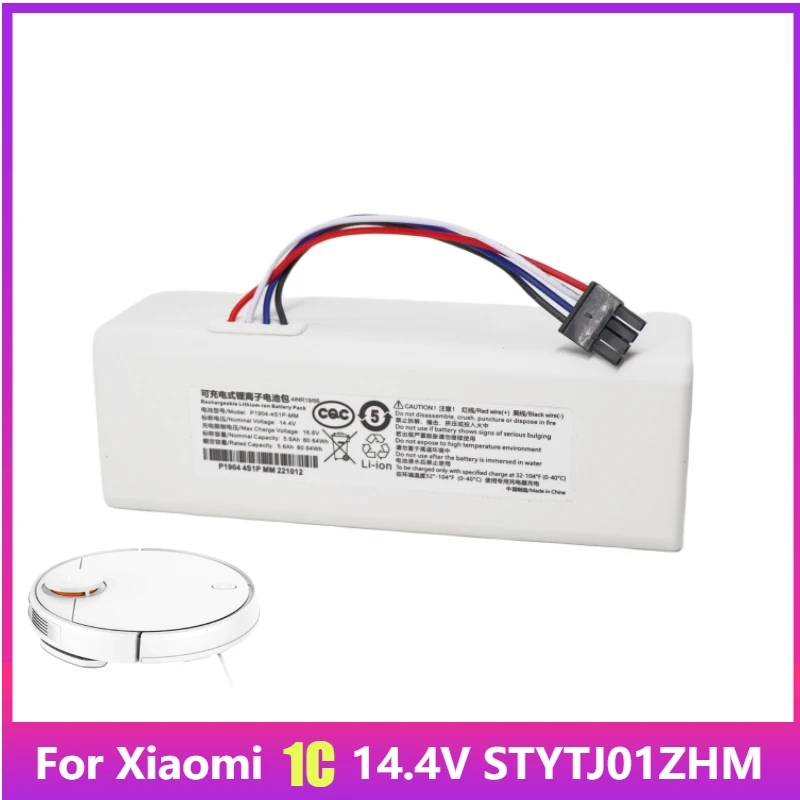 

For Xiaomi Robot Battery 14.4V 1C STYTJ01ZHM Mijia Mi Vacuum Cleaner Sweeping Mopping Robot Replacement Battery