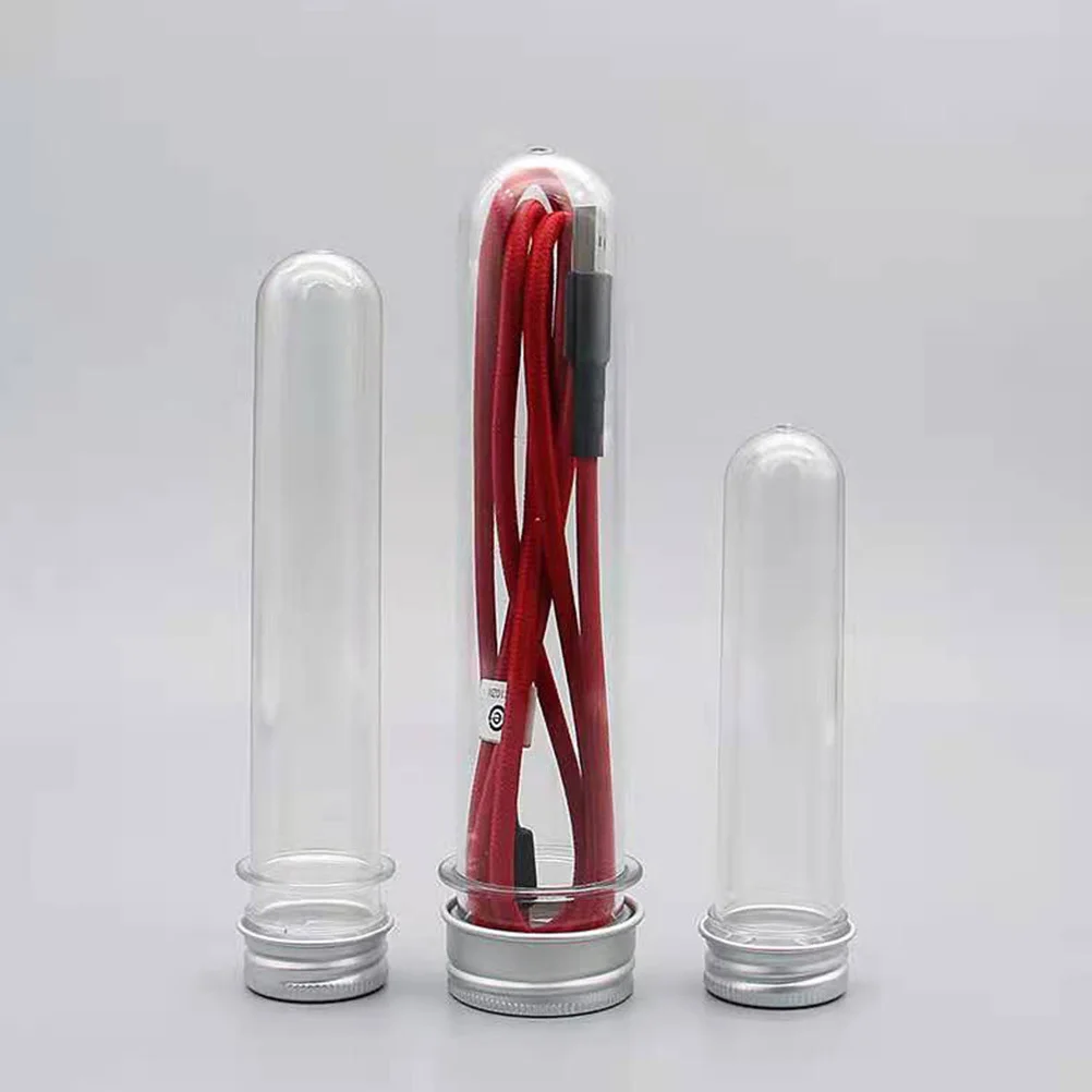 

12 Pcs Test Tube Bottle Multipurpose Tubes PET Candy Bottles Plastic Food Storage