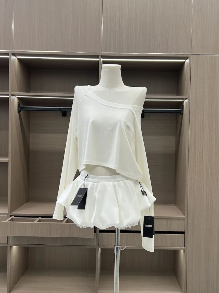 2025 Harajuku Fashion Design Casual Suits Women Casual Y2k Tops +  A-line Mini Shorts Skirt Low Waist Spicy Girls Streetwear Set