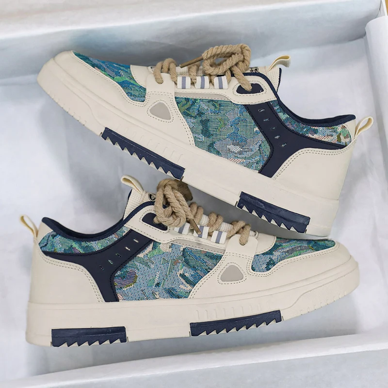 

Autumn Men Casual Cricket Shoes Fashion Trend Sneakers Walking Skateboard For Boys Youth Retro Style Board Shoes