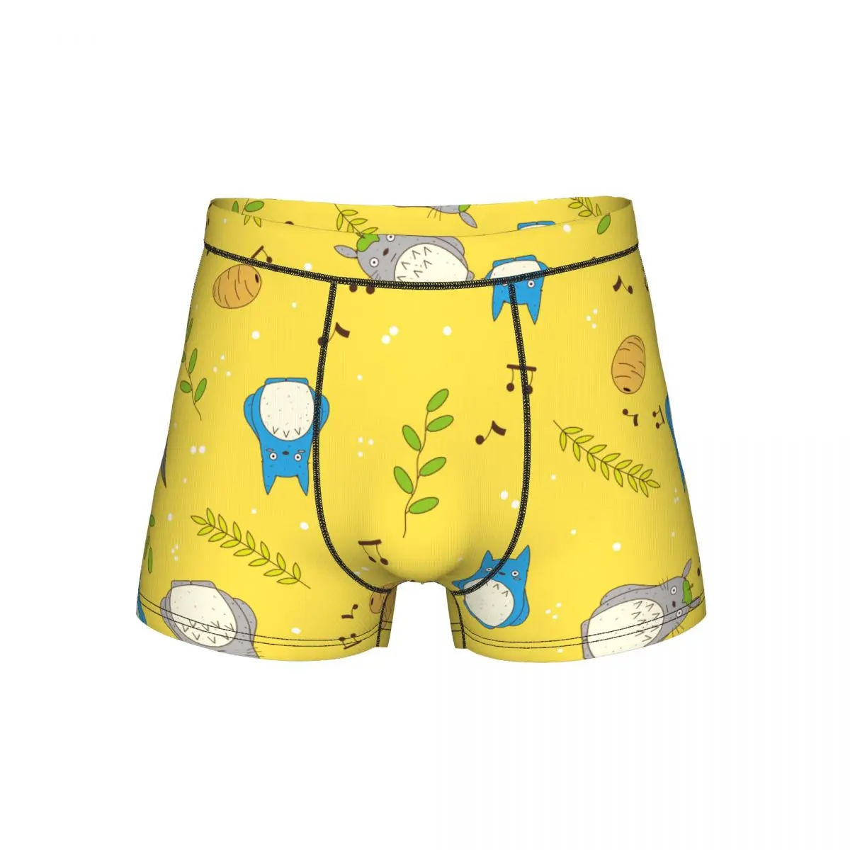 

Men Totoro-Miyazaki Anime Boxer Briefs Shorts Panties Soft Underwear Male Funny Plus Size Long Underpants