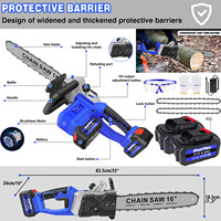 1200W Electric Chainsaw 21V Brushless Cordless 16\