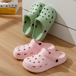 Summer EVA Men Holes Clogs Garden Non Slip Sandals Indoor Home Casual Soft Soled Flat Slippers Slides Shoes