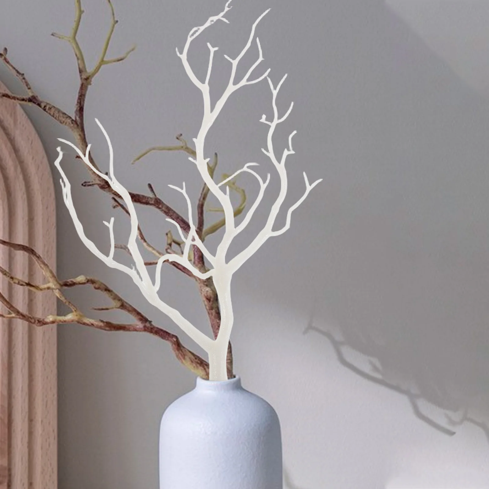 

4Pcs Artificial Dried Antlers Tree Branches Realistic DIY Decorative Plant Twigs Vase Filling Home Table Decorations