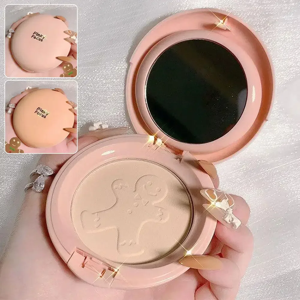 Setting Powder Oil Control Makeup Setting Brightening Skin Tone Setting Powder With Mirror Compact Portable Makeup Powder