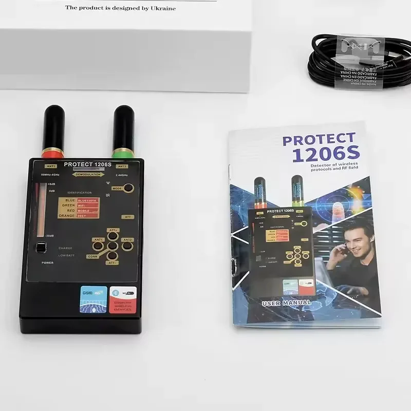 Scanner wireless per localizzazione GPS 1206S Rilevatore RF Scanner portatile per localizzazione anti GPS