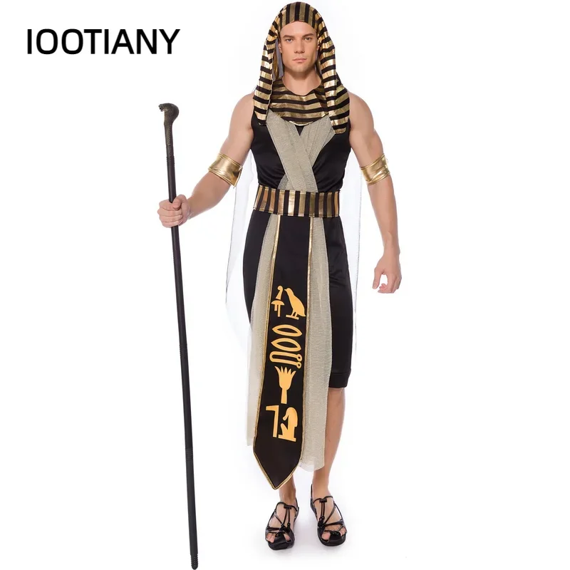 Cosplay Costumi di Halloween Adulto Antico Egitto Faraone Egiziano Re Imperatrice Cleopatra Regina Coppie Costume Cosplay Fancy Party