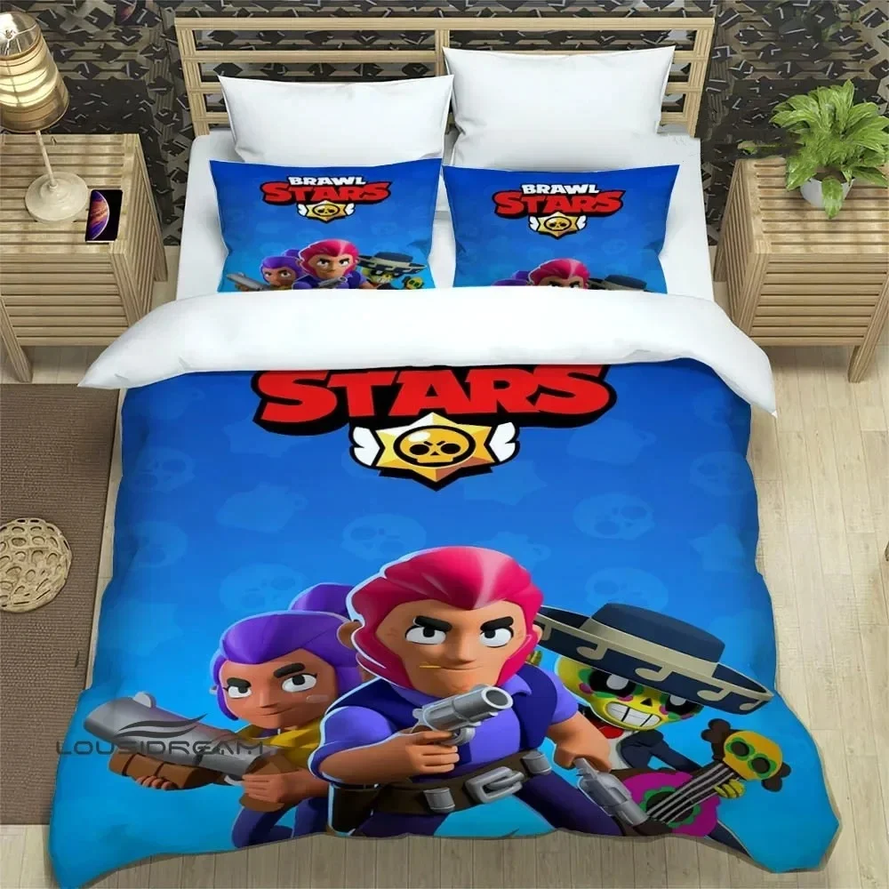 3D Game B-rawl Cartoon S-stars Printed Bedding Sets exquisite supplies set duvet cover bed comforter set bedding set luxury 013