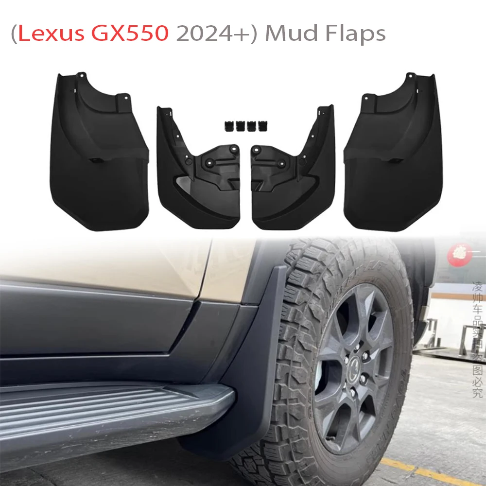

For Lexus GX GX550 Mudguard Fender Mud Flaps Guards Splash Mudflaps Car Accessories Front Rear 4pcs 2024 2025