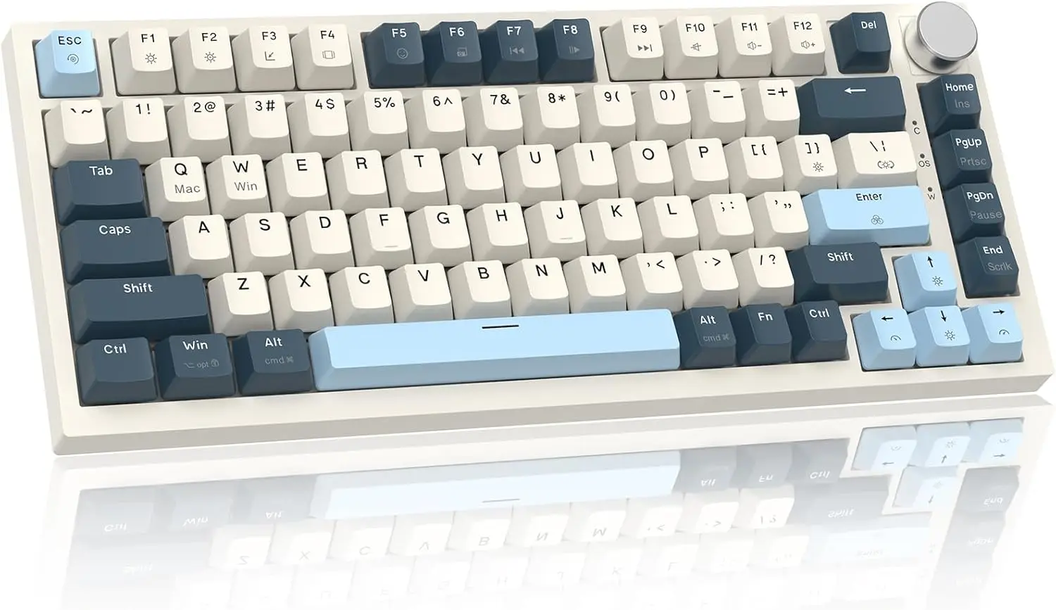 ATTACK SHARK K85 75 % kabelgebundene Magnetschalter, mechanische Tastatur, Schnelltrigger, Cloud-Treiber, RGB-Hintergrundbeleuchtung, TKL-Dichtung, Knopfsteuerung