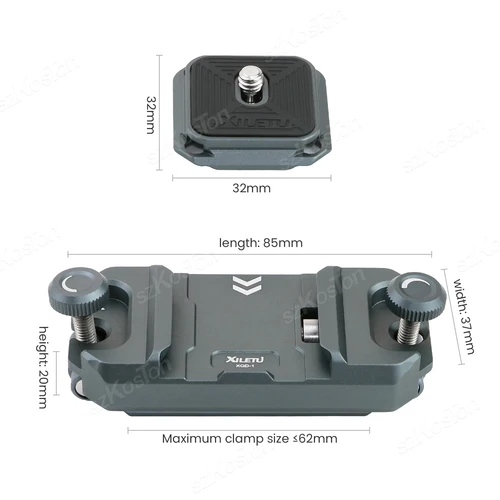 Imagen 2 del producto Clip de cámara con placa, sistema de liberación rápida para cámara Sony, Nikon, Fuji, cámara de acción DSLR, mochila, soporte de correa para cámara