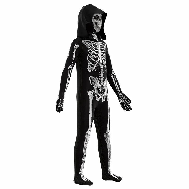 Cosbao 2022 Scary Zombie Costumes Kids Skeleton Costumes Cosplay Purim Halloween Costumes Kids Adult Men Women Boys Girls New