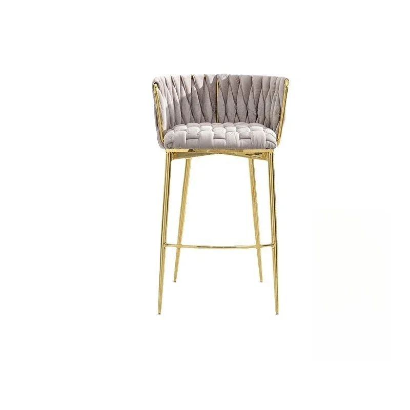 

Modern high stool, high-end backrest bar chair, designer high stool