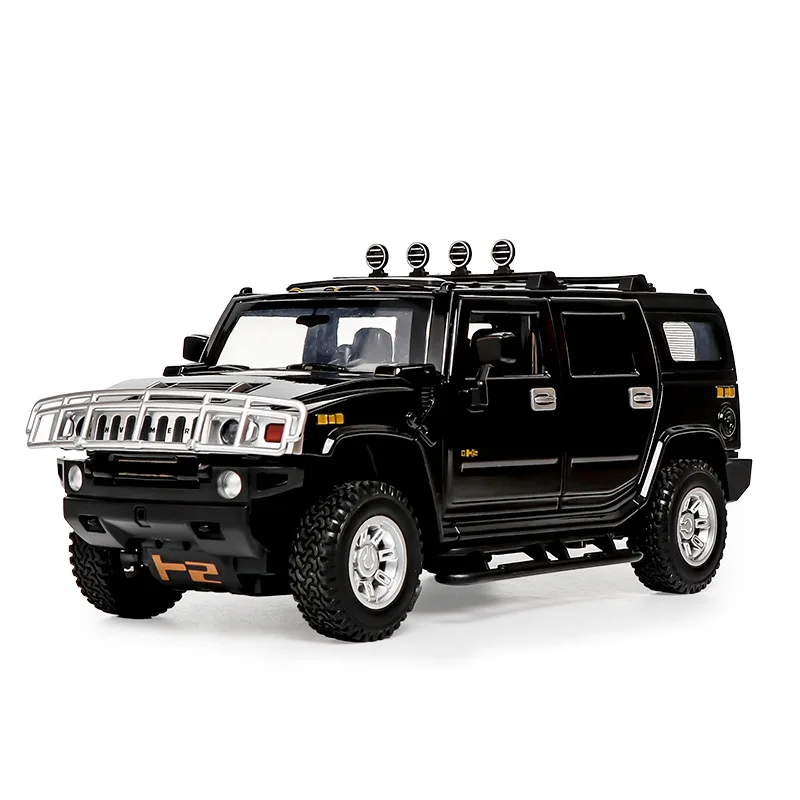 Hummer H2 escala 1/24, aleación fundida, coche extraíble, juguete coleccionable, regalos para niños