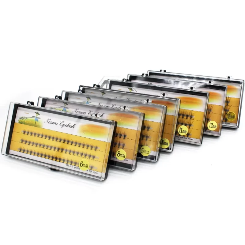 10D Nerz Wimpernverlängerung 1 Box/60 Bündel Natürliche Wimpern 3D Russische Einzelne Wimpern Cluster Make-Up-Tool Wimpern Großhandel