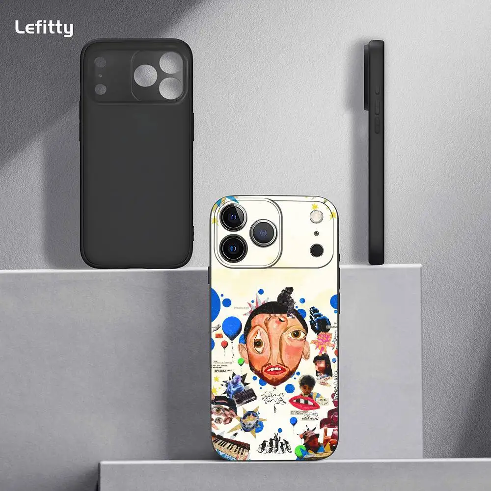 Singer M-Mac Miller Star Phone Case For iPhone 17 16 15 14 13 Pro Max Plus Mini Black Frosted Soft Shell Funda