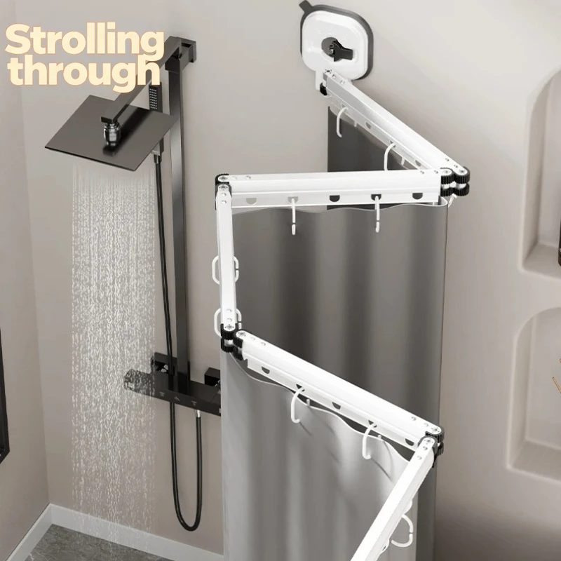 

Шторка для душа на присосках - водонепроницаемая, противоплесневая, складная, для разделения влажной и сухой зон, экономит место, разделитель для ванной комнаты