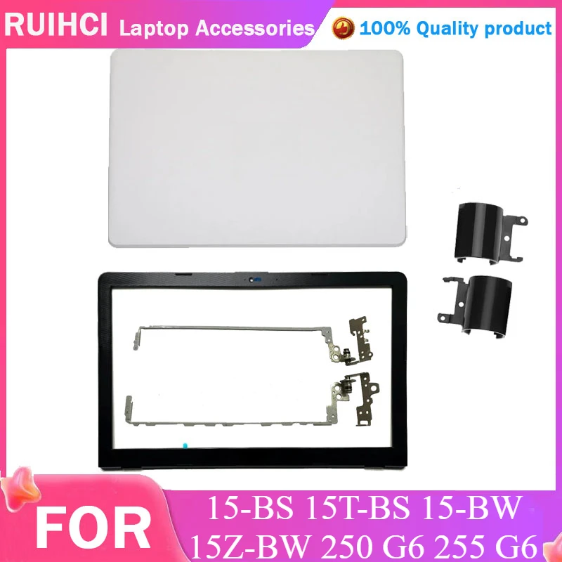 

New Laptop LCD Back Cover/Front Bezel/Hinges/Keyboard Palmrest/Bottom Case White For HP 15-BS 15T-BS 15-BW 15Z-BW 250 G6 255 G6