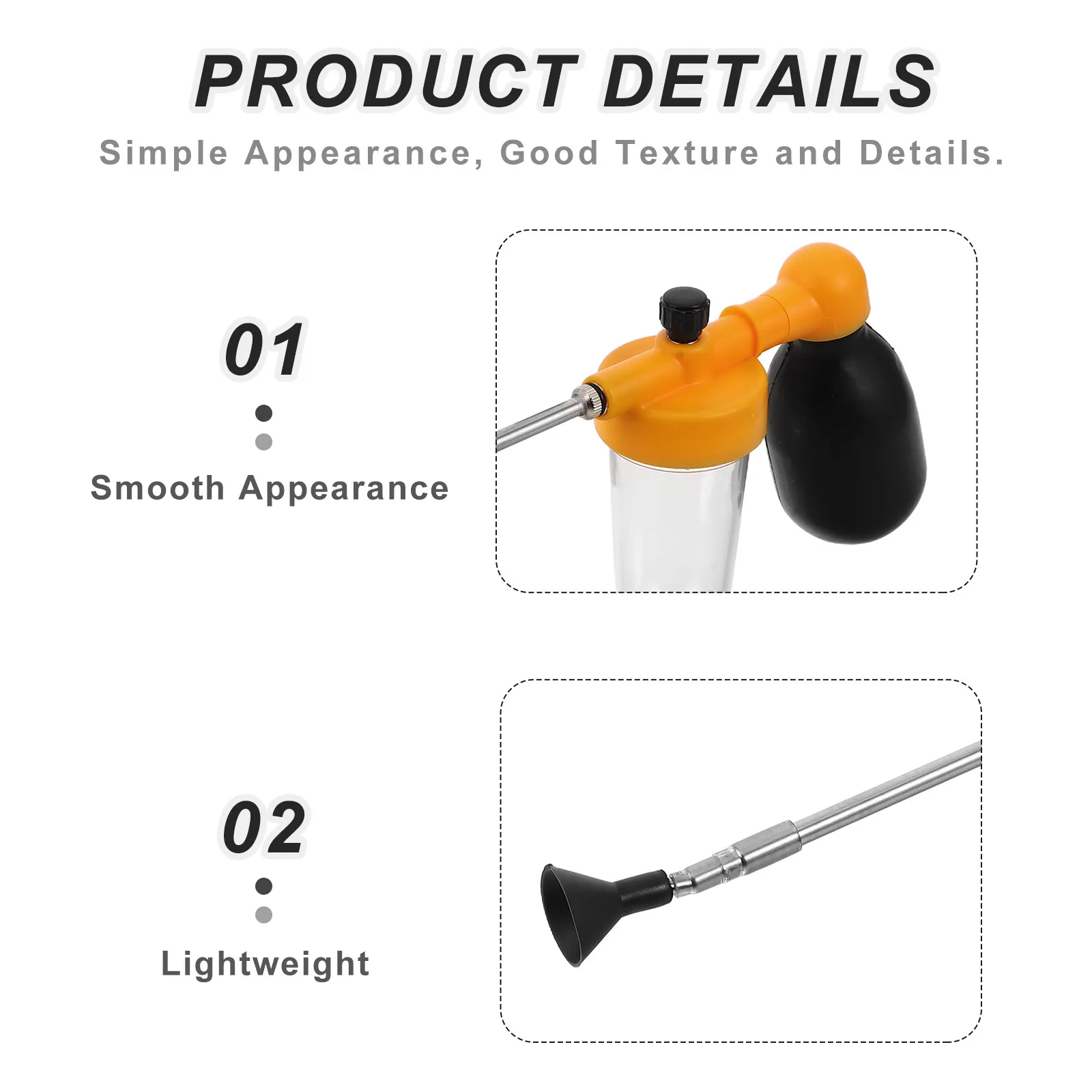 Diatomaceous Earth Duster Bottle Telescopic Vegetable Pollination Spray for Tomato Flowers Manual Pollinator Dispenser Sprayer