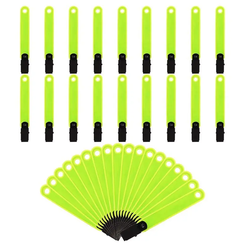 CMHI-36Pcs Double-Sided Reflective Trail Markers For Trees Trail Marking Ribbon, Marking Tacks With Clips