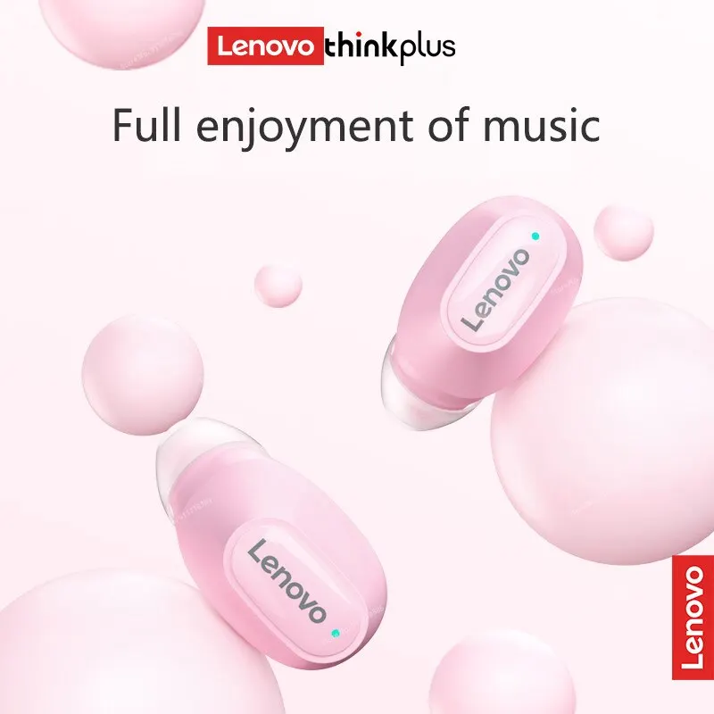 Lenovo XT62 earphone Bluetooth 5.3 nirkabel, Headset asli HiFi olahraga pengurang kebisingan dengan mikrofon kontrol sentuh TWS