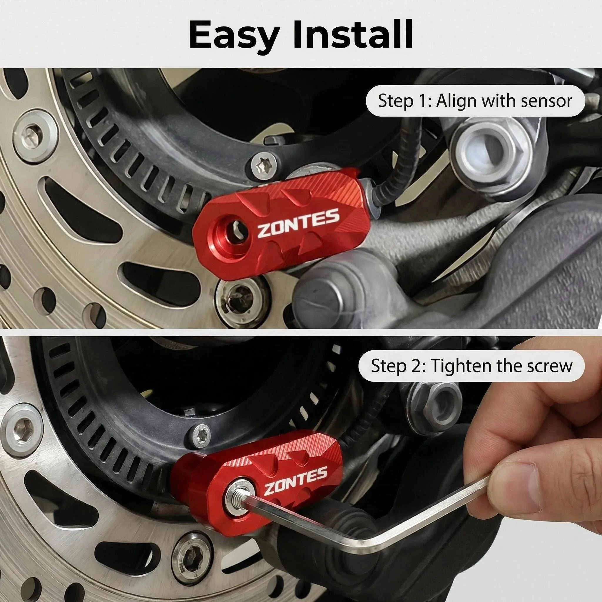 

Motorcycle FrontRear Wheel ABS Sensor Protector Guard For ZONTES 368G