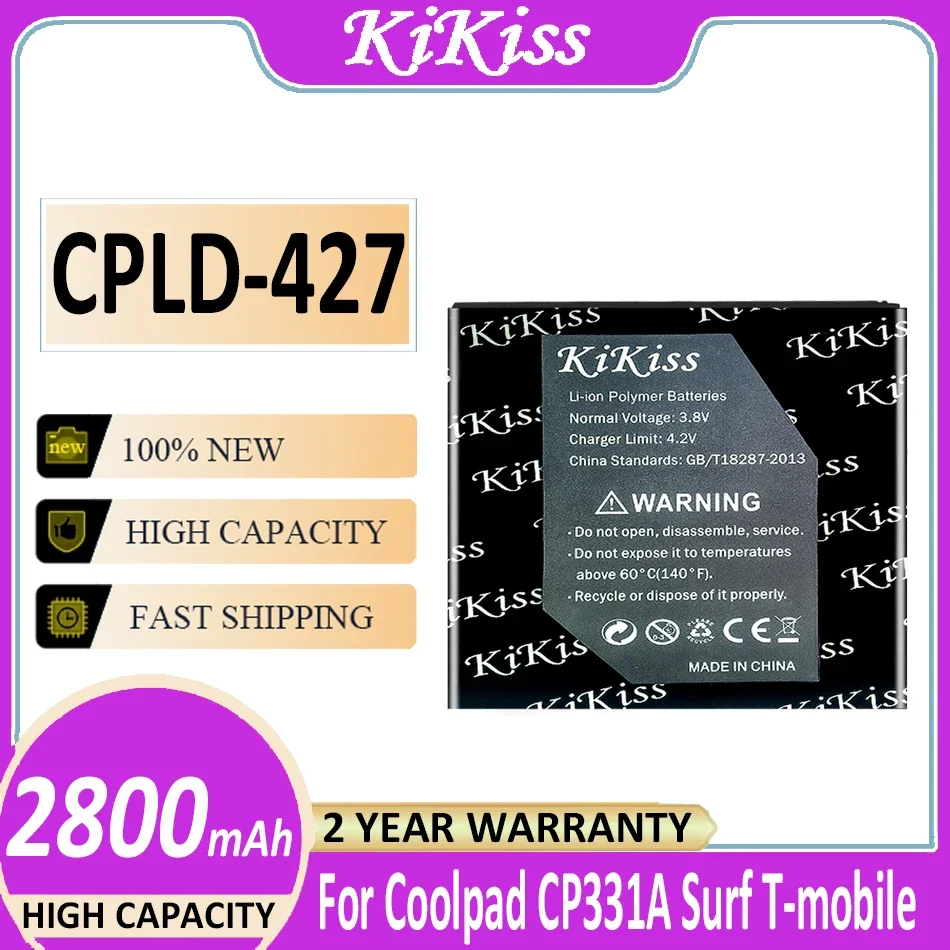 

KiKiss Battery CPLD-427 CPLD427 2800mAh For Coolpad CP331A Surf T-mobile Hotspot BTRCP331A Mobile Phone Bateria