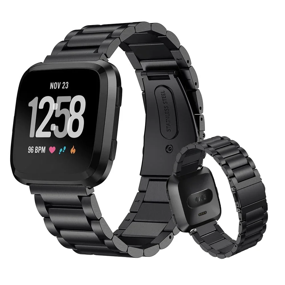 Metal Strap for Fitbit Versa Lite Versa 2 Smart watch Replacment 316L Stainless Steel  Belt Bracelet correa Fitbit Blaze band