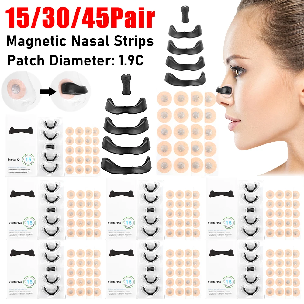 

Набор полосок для носа против храпа, магнитные полоски для носа, назальные полоски для дыхания на впуске для бизнеса, уменьшения храпа