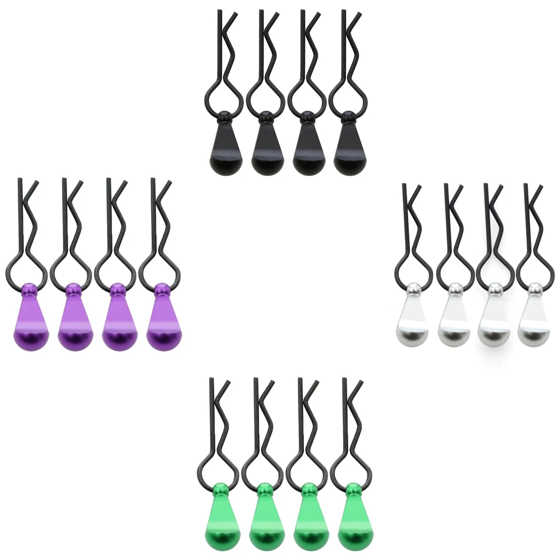 

Practical 4Pcs Metal Body Clip Retainer Shell Fixed Buckle Lock for 1/5 1/6 1/7 1/8 RC Car Upgrades Parts Accessories,4