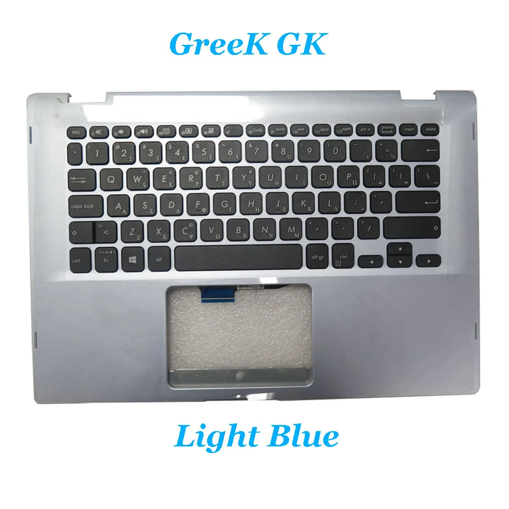 LA\GK Laptop PalmRest&Keyboard For ASUS Vivobook Flip 14 SF4100F SF4100FA SF4100FAC Blue
