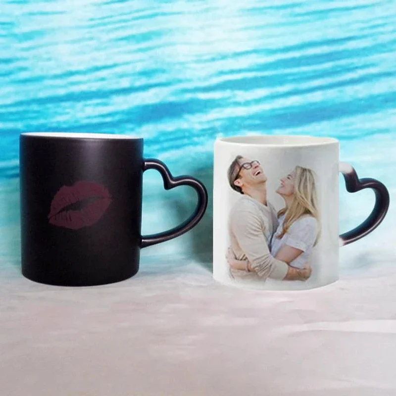 Custom Photo Magic Mug Color Change With Temperature Black to Photo Unique Personalized Gift Cup for Coffee Tea Cups Drinkware