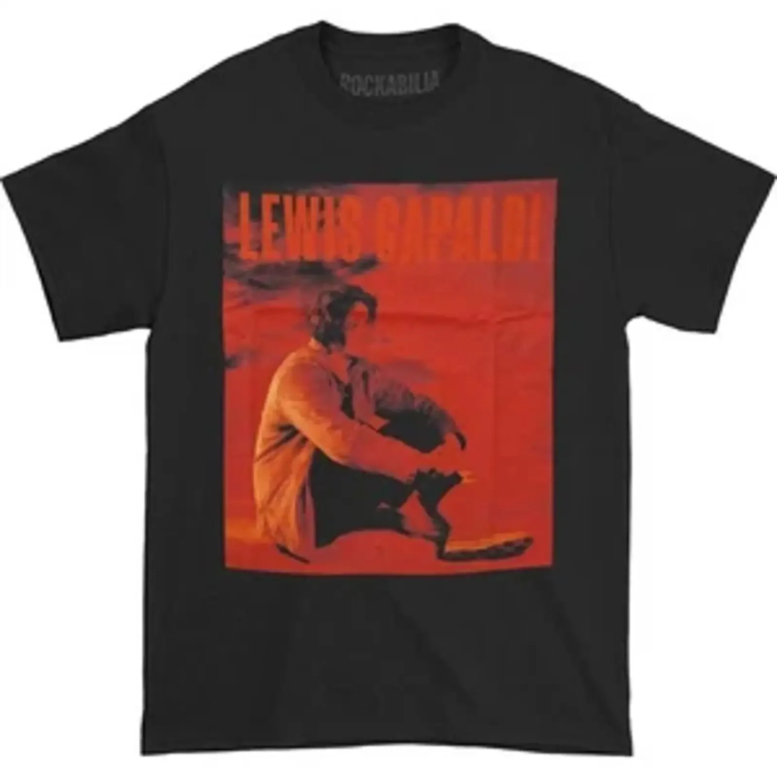 Lewis Capaldi Album Art XX Large Black Men's T Shirt vintage Washed designer clothes graphic Stretched homme Casual Versatile