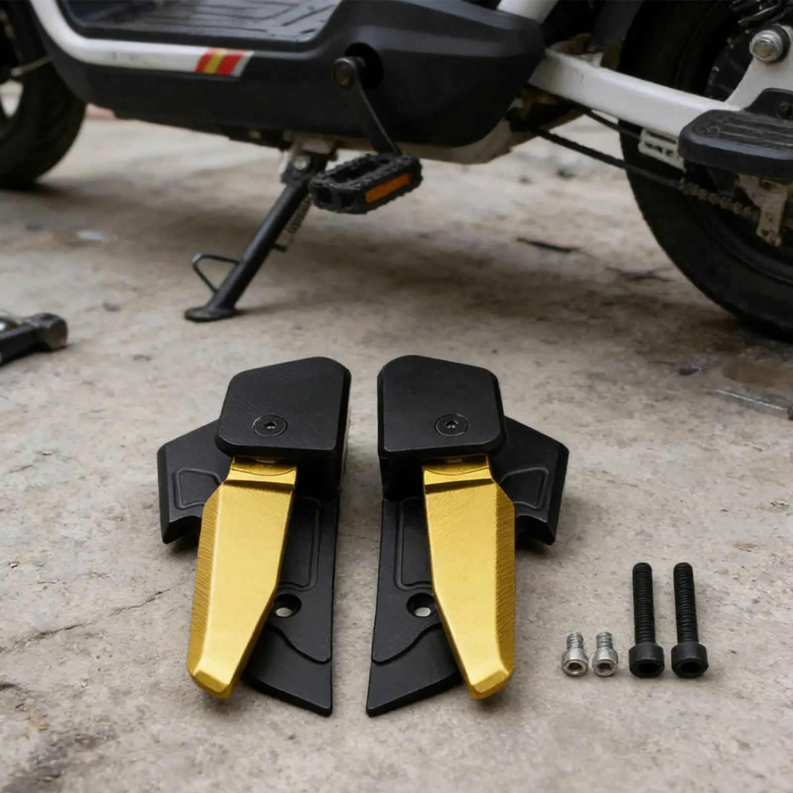 

Выдвижные подножки для самоката, легко устанавливаемые, складные, задние, анодированные, из алюминия, с противоскользящим покрытием