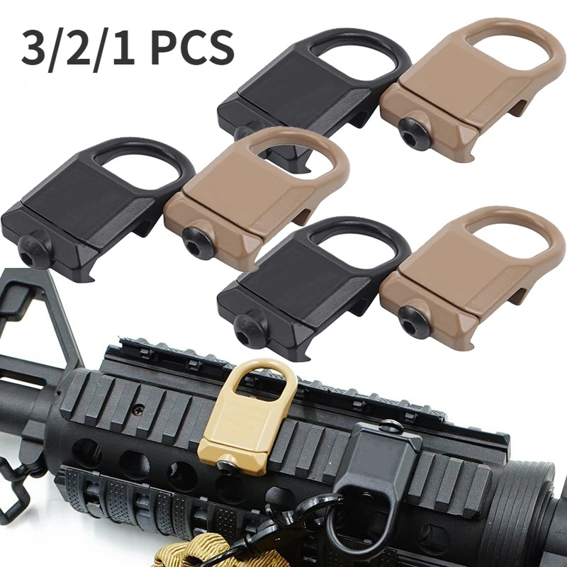 3/2/1PCS Tactical Quick Detach GBB Buckle Sling Swivel Mount Attachment Adapter Fit 20mm Rail GunAccessories