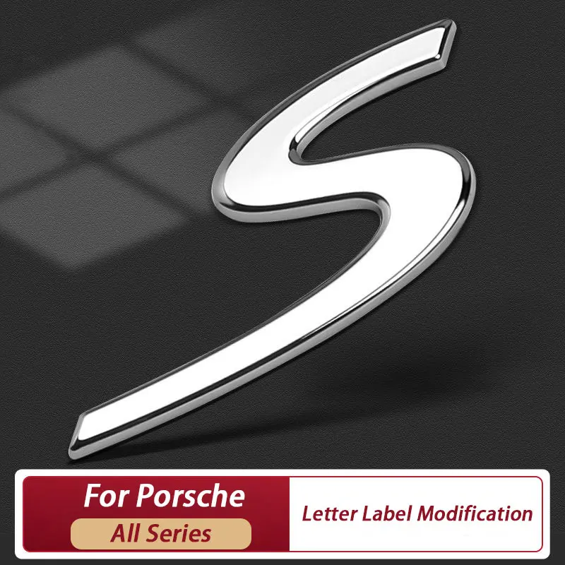 

High Quality Car 3D Letter Rear Trunk Emblem Badge For Porsche Boxster Cayenne Panamera Carrera Macan Cayman GTS 911 718