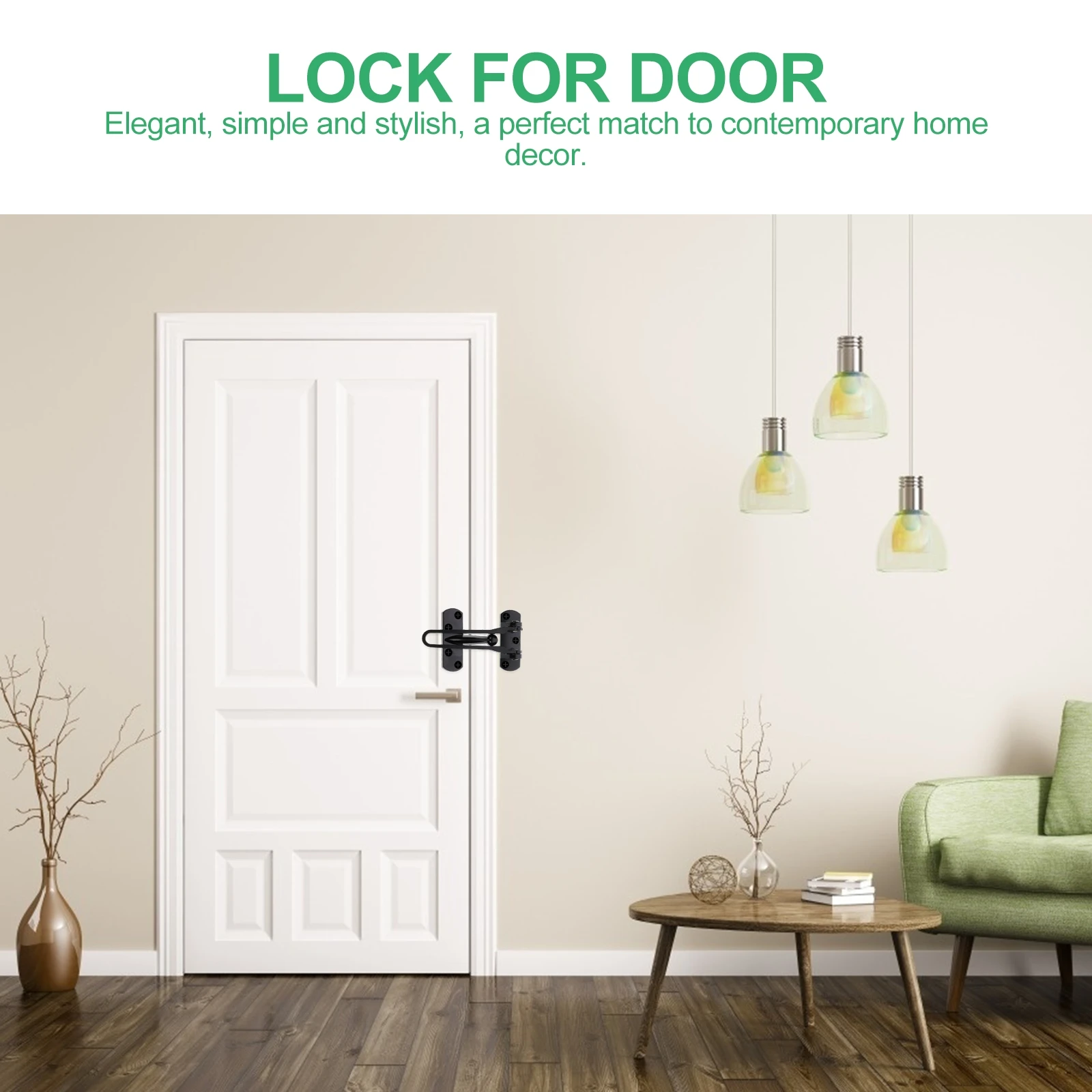 

Swing Bar Security Devices Chain Sturdy Durable For Door Chain Lock Simple Design Home Swing Bar Door Lock Bedroom Use