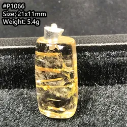 Natural Gold Rutilated Quartz Pendant For Women Men Reiki Gift Crystal Beads Rare Royal Silver Gemstone Nobility Jewelry AAAAA